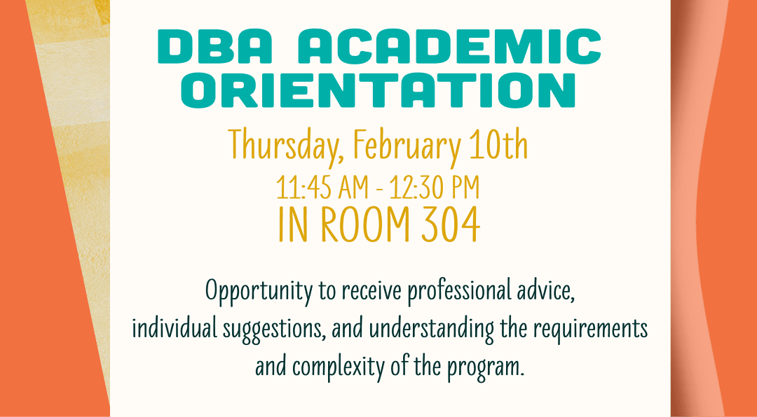 DBA Academic Orientation Flyer